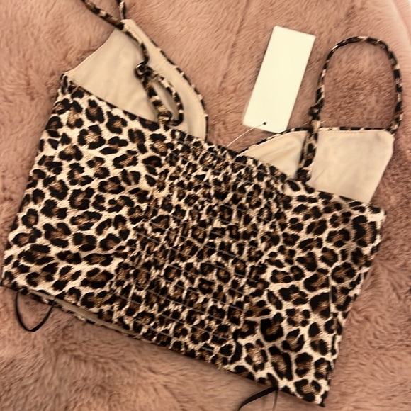 Cheetah bustier top adjustable straps- NWT size XS - Picture 5 of 8